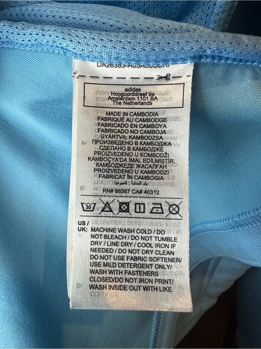 adidas MNUFC Light Blue Full-Zip Hoodie with Team Crest - Picture 8 of 8